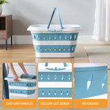 Darrahopens Home & Garden > Laundry & Cleaning > Laundry Baskets Artiss Laundry Basket Hamper Large Foldable Washing Clothes Storage Organiser Blue