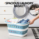 Darrahopens Home & Garden > Laundry & Cleaning > Laundry Baskets Artiss Laundry Basket Hamper Large Foldable Washing Clothes Storage Organiser Blue