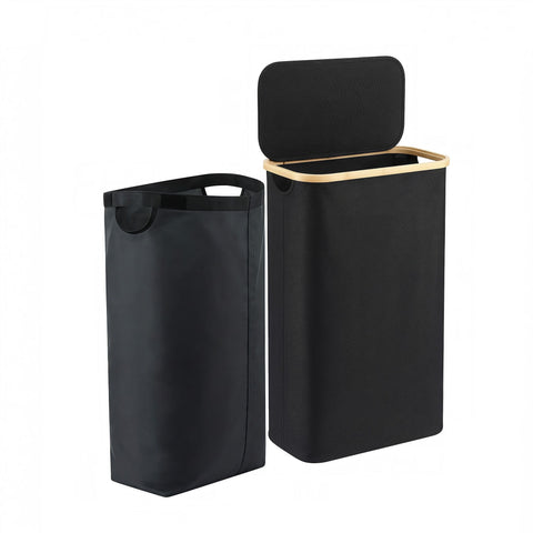 Darrahopens Home & Garden > Laundry & Cleaning > Laundry Baskets Artiss Laundry Basket with Removable Bag Foldable Black