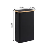 Darrahopens Home & Garden > Laundry & Cleaning > Laundry Baskets Artiss Laundry Basket with Removable Bag Foldable Black