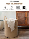 Darrahopens Home & Garden > Laundry & Cleaning > Laundry Baskets Brown Gray round rope laundry basket, tassel laundry basket, high quality laundry basket, bohemian laundry basket, stylish laundry basket, boho rope basket, large laundry hamper, Australian home decor