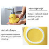 Darrahopens Home & Garden > Laundry & Cleaning > Laundry Baskets Cartoon Yellow Duck Ceramic Hand Sanitizer Lotion Bottle Press Dispenser Pump