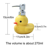 Darrahopens Home & Garden > Laundry & Cleaning > Laundry Baskets Cartoon Yellow Duck Ceramic Hand Sanitizer Lotion Bottle Press Dispenser Pump