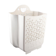 Darrahopens Home & Garden > Laundry & Cleaning > Laundry Baskets Collapsible Hanging Laundry Basket PP Wall Mounted Collapsible Laundry Hamper for Laundry Dorm Room XL White In Australia - Darrahopens