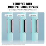 Darrahopens Home & Garden > Laundry & Cleaning > Laundry Baskets VEVOR Glass Clamp, 4 PCS Square Glass Railing Bracket for 0.31 "-0.47 " Tempered Glass, 304 Stainless Steel Glass Mounting Clamp, Glass Shelf Bracket for Balcony, Garden, Pool, Stair, Silver