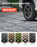 Darrahopens Home & Garden > Laundry & Cleaning > Laundry Baskets VEVOR Gravel Grid, 2 Inch Depth, 32.81 x 9.84 FT / 10000 x 3000 mm, 1880 LBS Per Sq ft Grass Ground Retainer, Permeable Geo Grids Driveway Stabilization, for Garden, Patio, Walkway, RV Parking Slopes