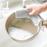 Darrahopens Home & Garden > Laundry & Cleaning > Laundry Cleaning Supplies 10PCS Double Layer Dishcloth Non-stick Oil Kitchen Cleaning Cloth Metal Fiber