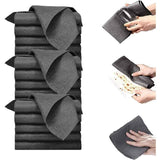 15 Pack Magic Cleaning Cloth, Reusable Cleaning Cloths for Windows, Kitchen, Glass and Cars, Black, 7.9 x 11.8 Inch
