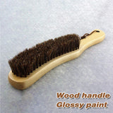 Darrahopens Home & Garden > Laundry & Cleaning > Laundry Cleaning Supplies 2PCS Wooden Handle Horsehair Clothes Brush Dust Remover Household Cleaning Brush