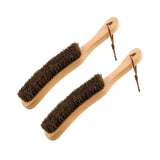 Darrahopens Home & Garden > Laundry & Cleaning > Laundry Cleaning Supplies 2PCS Wooden Handle Horsehair Clothes Brush Dust Remover Household Cleaning Brush