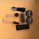 Darrahopens Home & Garden > Laundry & Cleaning > Laundry Cleaning Supplies 7-in-1 Travel Case Black and Neutral Shoe Brush Cleaning Kit