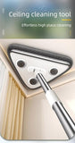Darrahopens Home & Garden > Laundry & Cleaning > Laundry Cleaning Supplies Adjustable Triangle Cleaning Mop with 119 cm Handle, Rotating Head Wall Window and Ceiling Cleaner