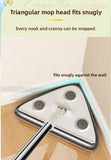 Darrahopens Home & Garden > Laundry & Cleaning > Laundry Cleaning Supplies Adjustable Triangle Cleaning Mop with 119 cm Handle, Rotating Head Wall Window and Ceiling Cleaner