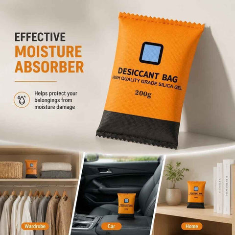 Colour Shift Silica Gel Dehumidifying Packets, Standard Orange Humidity Visible Desiccant, 200g Twin Set In Australia - Darrahopens