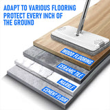 Darrahopens Home & Garden > Laundry & Cleaning > Laundry Cleaning Supplies Flat D Set Mop and Bucket Wringer Set with Stainless-Steel Handle 10 Washable and Reusable Microfiber Pads for Hardwood Laminate Floors Tile