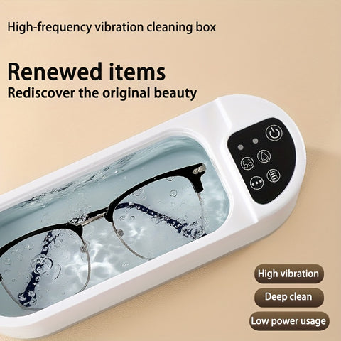 Darrahopens Home & Garden > Laundry & Cleaning > Laundry Cleaning Supplies High-Frequency Vibration Cleaning Box｜Powerful Deep Clean・Low Noise & Energy-Saving・Restore Original Shine, Renewing Jewelry, Glasses & Delicate Items**