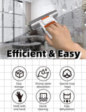 Darrahopens Home & Garden > Laundry & Cleaning > Laundry Cleaning Supplies Mini Mop - with 3 replaceable sponges - portable cleaning sponge - can be used wet and dry - handle with squeeze function for one-handed operation - can be used for cleaning bathrooms, kitchens, tiles, etc.