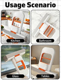 Darrahopens Home & Garden > Laundry & Cleaning > Laundry Cleaning Supplies Mini Mop - with 3 replaceable sponges - portable cleaning sponge - can be used wet and dry - handle with squeeze function for one-handed operation - can be used for cleaning bathrooms, kitchens, tiles, etc.