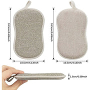 Darrahopens Home & Garden > Laundry & Cleaning > Laundry Cleaning Supplies Reusable Microfiber Antibacterial Washable Dishwashing Sponges Scouring Pads Double Sponge for Non-Stick Pans Pots (4pcs Sponges)