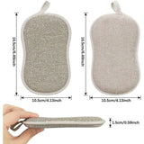 Darrahopens Home & Garden > Laundry & Cleaning > Laundry Cleaning Supplies Reusable Microfiber Antibacterial Washable Dishwashing Sponges Scouring Pads Double Sponge for Non-Stick Pans Pots (4pcs Sponges)