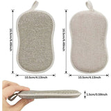 Darrahopens Home & Garden > Laundry & Cleaning > Laundry Cleaning Supplies Reusable Microfiber Antibacterial Washable Dishwashing Sponges Scouring Pads Double Sponge for Non-Stick Pans Pots (4pcs Sponges)