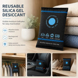 Darrahopens Home & Garden > Laundry & Cleaning > Laundry Cleaning Supplies Standard Flat Mouth Blue Black Silica Gel Desiccant Bags, Visual Humidity Dehumidifier, 200g 2 Pack In Australia - Darrahopens