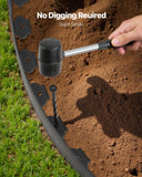 Darrahopens Home & Garden > Laundry & Cleaning > Laundry Cleaning Supplies VEVOR Landscape Edging, 2000 x 10 cm Plastic Garden Border Edging with 30 Spikes & 2 Ground Stakes, No Dig, Flexible Lawn Edgings Roll, UV-Resistant Mini Fence Borders for Flower Beds Yard Paver