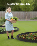 Darrahopens Home & Garden > Laundry & Cleaning > Laundry Cleaning Supplies VEVOR Landscape Edging, 2000 x 10 cm Plastic Garden Border Edging with 30 Spikes & 2 Ground Stakes, No Dig, Flexible Lawn Edgings Roll, UV-Resistant Mini Fence Borders for Flower Beds Yard Paver