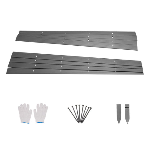 Darrahopens Home & Garden > Laundry & Cleaning > Laundry Cleaning Supplies VEVOR Metal Landscape Edging, 8 Packs 72 in Rust-Resistant Aluminum Alloy Landscape Edging, Bendable Garden Edging Border, Heavy Duty Lawn Edging Fence for Flower Bed Yard Pathway