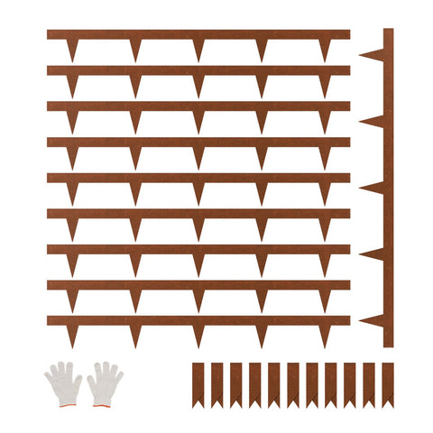 Darrahopens Home & Garden > Laundry & Cleaning > Laundry Cleaning Supplies VEVOR Steel Landscape Edging, 10 Packs 40 x 4.5 in Weather-Resistant & Pre-Rust Metal Landscape Edging, Bendable Garden Edging Border, Heavy Duty Lawn Edging, Flower Bed Yard Pathway Divider