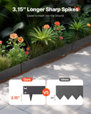 Darrahopens Home & Garden > Laundry & Cleaning > Laundry Cleaning Supplies VEVOR Steel Landscape Edging, 5 Packs 990 x 207 mm Rust-Resistant Metal Landscape Edging, Bendable Garden Edging Border, Heavy Duty Lawn Edging, Easy-to-Install, Flower Bed Yard Pathway Divider Black