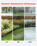 Darrahopens Home & Garden > Laundry & Cleaning > Laundry Cleaning Supplies VEVOR Steel Landscape Edging, 5 Packs 990 x 207 mm Rust-Resistant Metal Landscape Edging, Bendable Garden Edging Border, Heavy Duty Lawn Edging, Easy-to-Install, Flower Bed Yard Pathway Divider Black