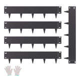 Darrahopens Home & Garden > Laundry & Cleaning > Laundry Cleaning Supplies VEVOR Steel Landscape Edging, 5 Packs 990 x 207 mm Rust-Resistant Metal Landscape Edging, Bendable Garden Edging Border, Heavy Duty Lawn Edging, Easy-to-Install, Flower Bed Yard Pathway Divider Black