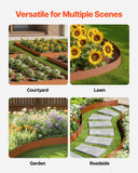 Darrahopens Home & Garden > Laundry & Cleaning > Laundry Cleaning Supplies VEVOR Steel Landscape Edging, 6 Packs 40 x 8 in Weather-Resistant & Pre-Rust Metal Landscape Edging, Bendable Garden Edging Border, Lawn Edging for Flower Bed Yard Pathway Divider