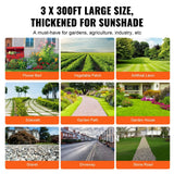Darrahopens Home & Garden > Laundry & Cleaning > Laundry Cleaning Supplies VEVOR Weed Barrier Landscape Fabric, 3*300FT Heavy Duty Garden Weed Fabric, Woven PP Weed Control Fabric, Driveway Fabric, Geotextile Fabric for Landscaping, Ground Cover, Weed Blocker Weed Mat, Black