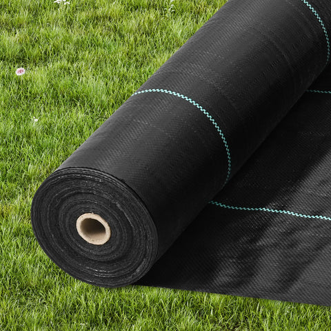 Darrahopens Home & Garden > Laundry & Cleaning > Laundry Cleaning Supplies VEVOR Weed Barrier Landscape Fabric, 6*300FT Heavy Duty Garden Weed Fabric, Woven PP Weed Control Fabric, Driveway Fabric, Geotextile Fabric for Landscaping, Ground Cover, Weed Blocker Weed Mat, Black