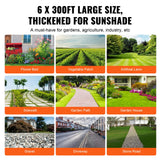 Darrahopens Home & Garden > Laundry & Cleaning > Laundry Cleaning Supplies VEVOR Weed Barrier Landscape Fabric, 6*300FT Heavy Duty Garden Weed Fabric, Woven PP Weed Control Fabric, Driveway Fabric, Geotextile Fabric for Landscaping, Ground Cover, Weed Blocker Weed Mat, Black
