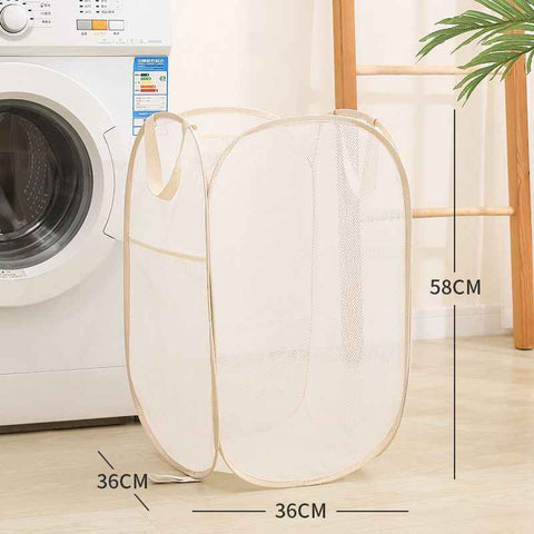 Darrahopens Home & Garden > Laundry & Cleaning > Laundry Storage Foldable Laundry Hamper Beige 01