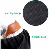 Darrahopens Home & Garden > Laundry & Cleaning > Laundry Wash Bags 10 Pairs Reusable Non-Slip Shoe Covers Machine Washable (Black)