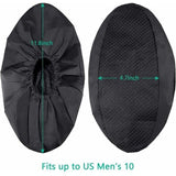 Darrahopens Home & Garden > Laundry & Cleaning > Laundry Wash Bags 10 Pairs Reusable Non-Slip Shoe Covers Machine Washable (Black)