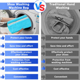 Darrahopens Home & Garden > Laundry & Cleaning > Laundry Wash Bags 2-Pack Reusable Shoe Washing Machine Bag – White Protective Laundry Bag for All Shoes, Anti-Deformation & Deep Clean with Zipper Lock (Blue)