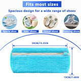 Darrahopens Home & Garden > Laundry & Cleaning > Laundry Wash Bags 2-Pack Reusable Shoe Washing Machine Bag – White Protective Laundry Bag for All Shoes, Anti-Deformation & Deep Clean with Zipper Lock (Blue)