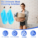 Darrahopens Home & Garden > Laundry & Cleaning > Laundry Wash Bags 2-Pack Reusable Shoe Washing Machine Bag – White Protective Laundry Bag for All Shoes, Anti-Deformation & Deep Clean with Zipper Lock (Blue)