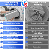 Darrahopens Home & Garden > Laundry & Cleaning > Laundry Wash Bags 2-Pack Reusable Shoe Washing Machine Bag – White Protective Laundry Bag for All Shoes, Anti-Deformation & Deep Clean with Zipper Lock (Grey)