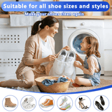 Darrahopens Home & Garden > Laundry & Cleaning > Laundry Wash Bags 2-Pack Reusable Shoe Washing Machine Bag – White Protective Laundry Bag for All Shoes, Anti-Deformation & Deep Clean with Zipper Lock (Grey)