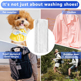 Darrahopens Home & Garden > Laundry & Cleaning > Laundry Wash Bags 2-Pack Reusable Shoe Washing Machine Bag – White Protective Laundry Bag for All Shoes, Anti-Deformation & Deep Clean with Zipper Lock (White)
