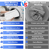 Darrahopens Home & Garden > Laundry & Cleaning > Laundry Wash Bags 2-Pack Reusable Shoe Washing Machine Bag – White Protective Laundry Bag for All Shoes, Anti-Deformation & Deep Clean with Zipper Lock (White)