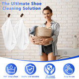 Darrahopens Home & Garden > Laundry & Cleaning > Laundry Wash Bags 2-Pack Reusable Shoe Washing Machine Bag – White Protective Laundry Bag for All Shoes, Anti-Deformation & Deep Clean with Zipper Lock (White)