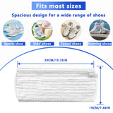 Darrahopens Home & Garden > Laundry & Cleaning > Laundry Wash Bags 2-Pack Reusable Shoe Washing Machine Bag – White Protective Laundry Bag for All Shoes, Anti-Deformation & Deep Clean with Zipper Lock (White)