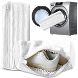 Darrahopens Home & Garden > Laundry & Cleaning > Laundry Wash Bags 2-Pack Reusable Shoe Washing Machine Bag – White Protective Laundry Bag for All Shoes, Anti-Deformation & Deep Clean with Zipper Lock (White)